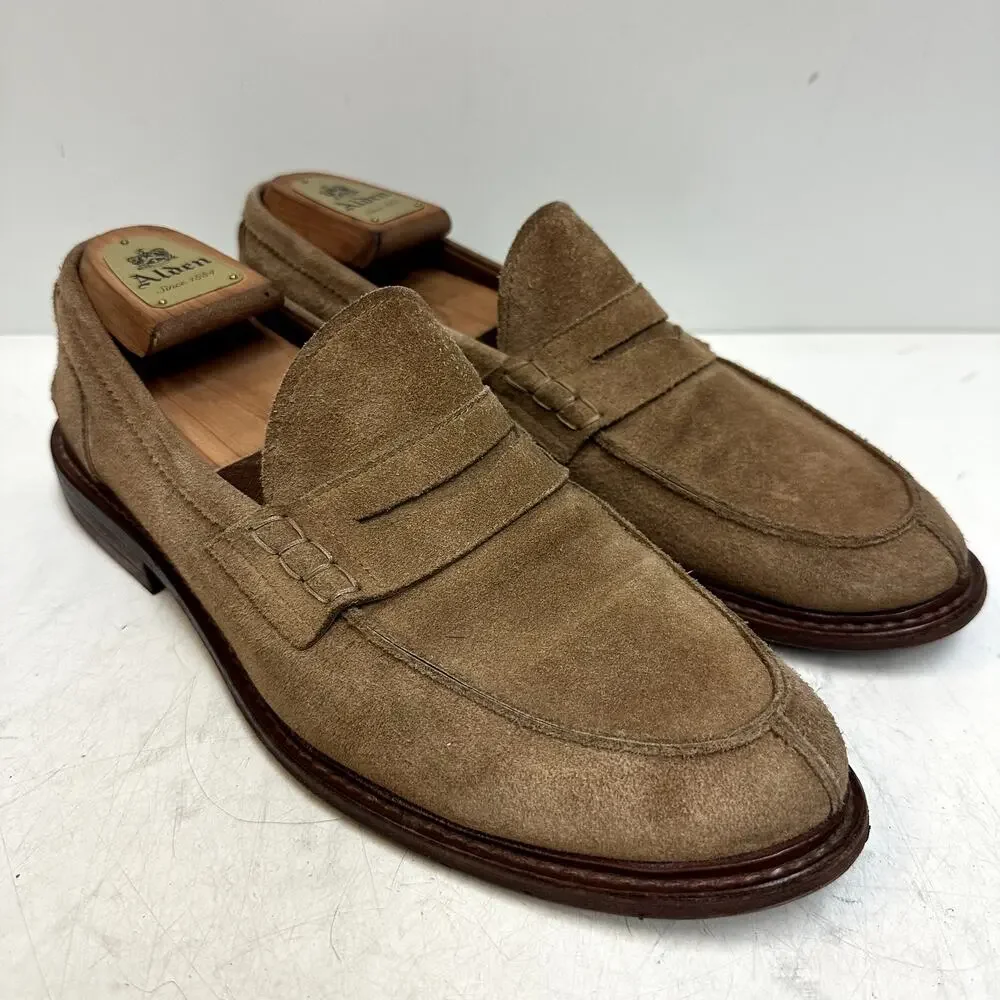 NEW HEELS Brunello Cucinell Brown Suede Penny Loafer Made in Italy EU 43 US 10 D